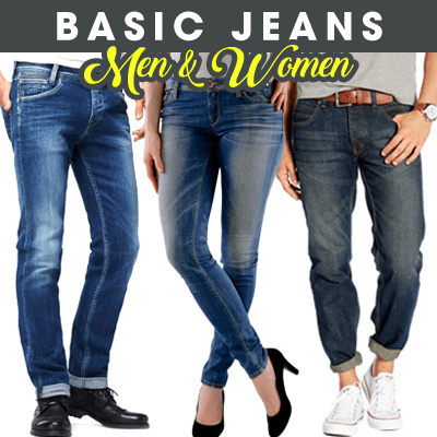 Qoo10 Celana Jeans Pria Basic Standar Reguler Fit 