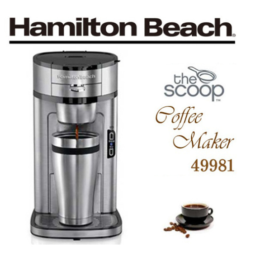 Hamilton Beach Single Serve Coffee Maker Stainless Steel 49981R