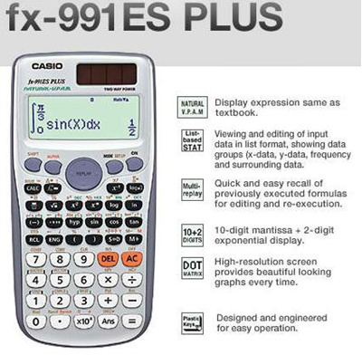 Casio Fx 991es Plus Scientific Calculator Fx991es Fx 991 Es 417 Cbx - 