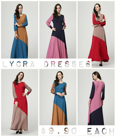 Qoo10 SG SELLER Lycra  Dress Jubah Muslim Ladies Long 