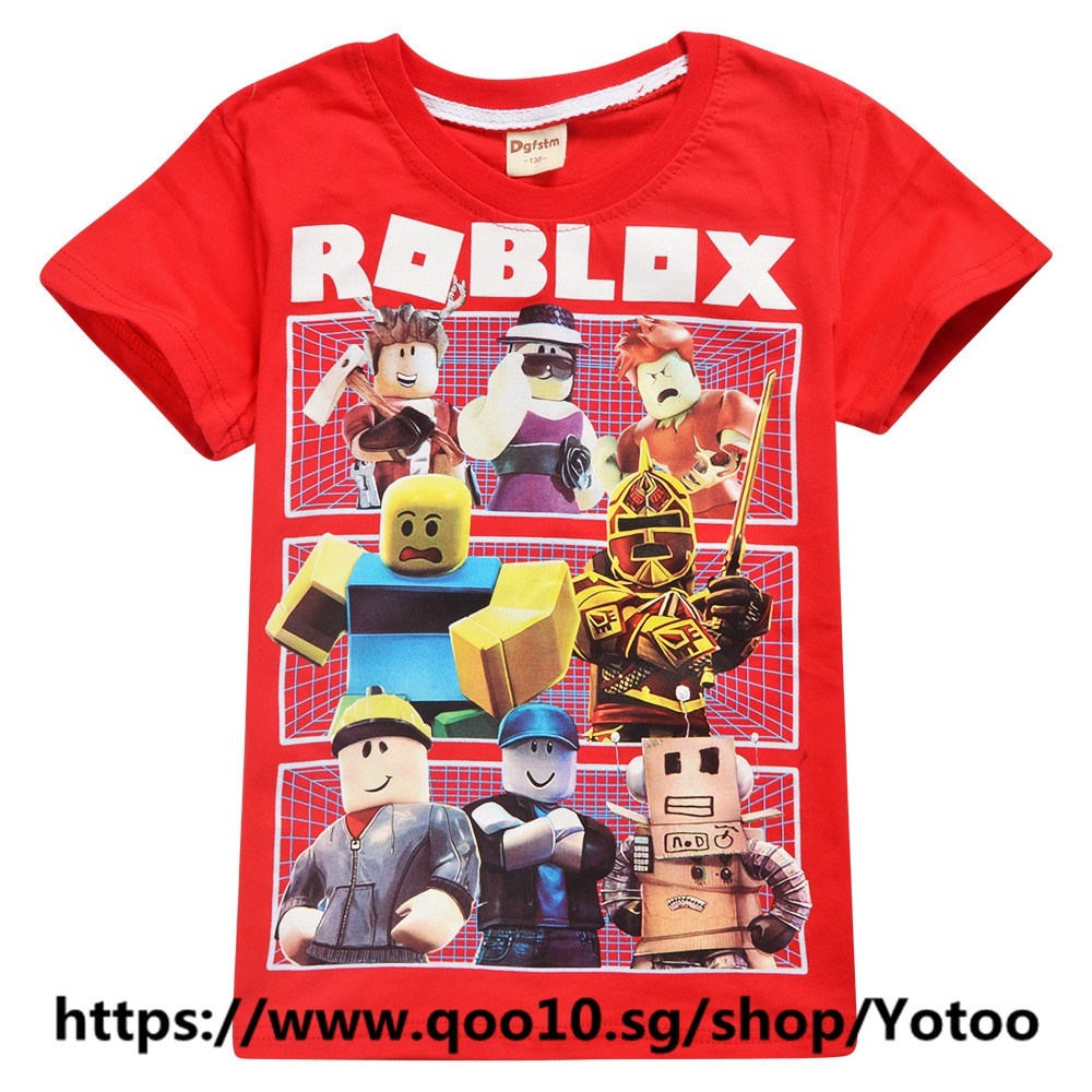 Qoo10 2019 Roblox Boys T Shirt Cartoon Red Nose Day Stardust Game Children T Kids Fashion - t shirt roblox unicornio roblox codes clothes girl