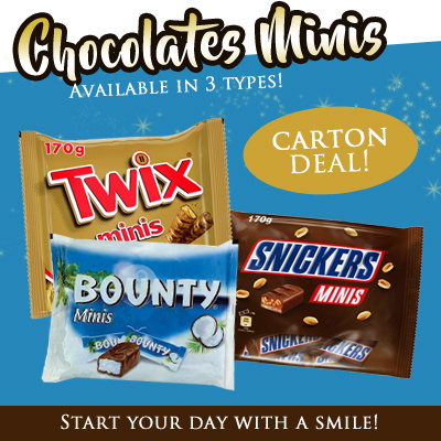 Qoo10 - CARTON DEAL! Assorted Mini Chocolates Packets! Bounty