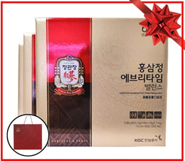 [한국식품] 홍삼정 에브리타임밸런스 (10ml*30포) *3box + 쇼핑백