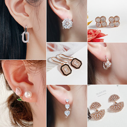 Love Hollow Ear Hooks Simple Cold Wind Temperament Earrings Korean