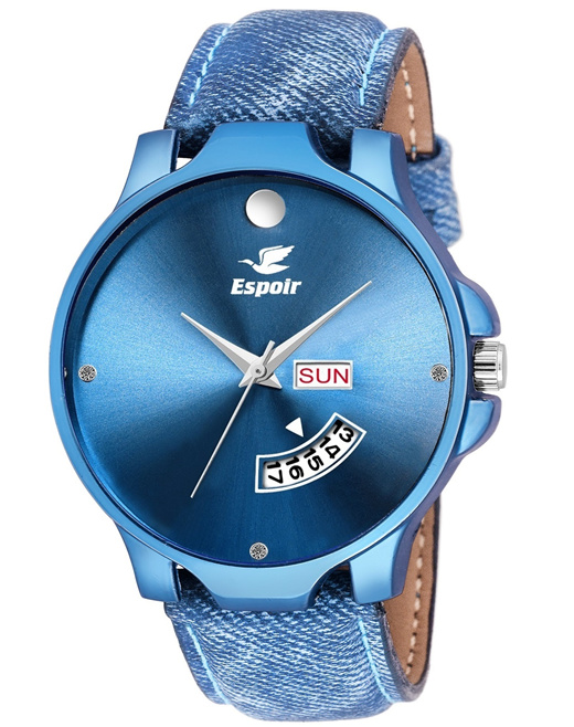 Espoir analog blue sales dial women's watch