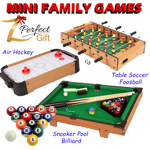 mini pool table and air hockey