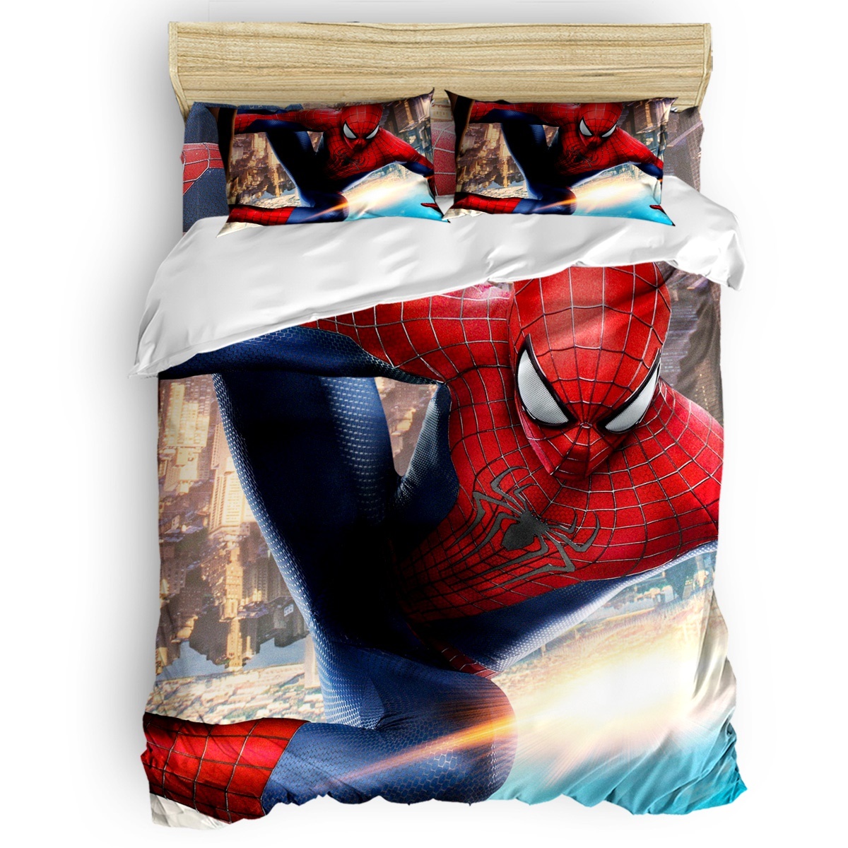 Qoo10 Authentic Spiderman Duvet Cover Set Superhero Pattern Bed