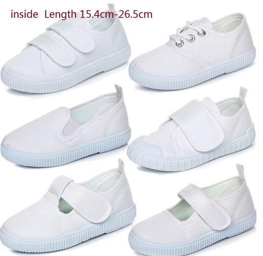 childrens white canvas shoes