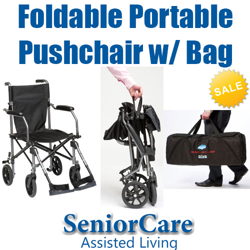 portable pushchair transit bag with wheels