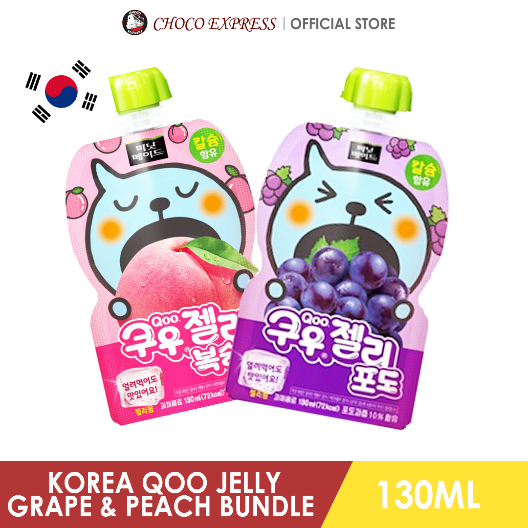 Qoo10 QOO Grape And Peach Jelly Drink 130G / Product of Korea