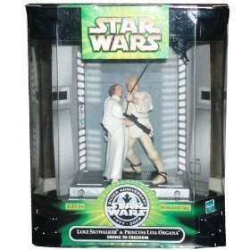 Star Warsstar Wars Swing To Freedom Luke Leia 1977 2002 Silver Anniversary Movie Scene Action Figure S