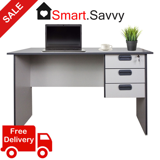 Qoo10 Sale Willy Study Table Grey 2 In 1 Computer Desk