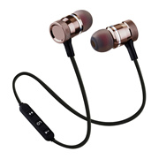 Bestofine Wireless Magnetic In the Ear Headset With Mic Black