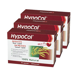 [Hypocol] 600mg Triple Pack (3x90s) Cholestrol*100% Natural*Reduces Bad Lipid*Increases Good Lipid