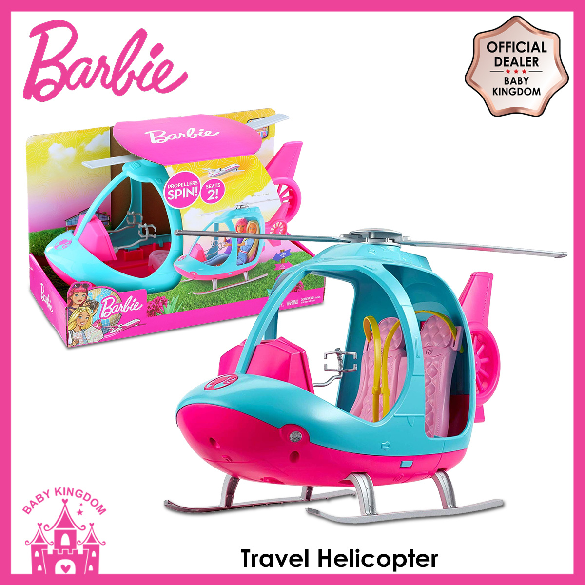 barbie travel helicopter