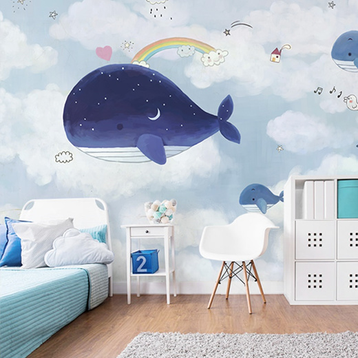 Qoo10 - Children room wallpaper Boy girl bedroom cartoon background  wallpaper ... : Furniture & Deco