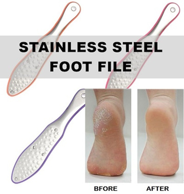 KVISTER Manicure Pedicure Glass Foot File Foot Callus Remover Two-Colo