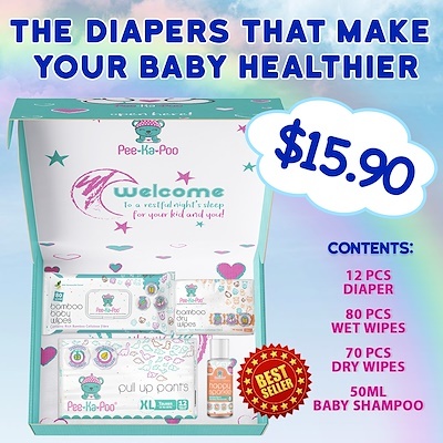 [Value Trial/Travel 12pcs Diapers Starter Kit(40 Sets Available)FREE Special gift(while stock last) Deals for only S$39.9 instead of S$39.9