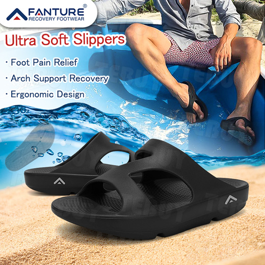 FANTURE Men & Womens Flip Flops Arch Support Sandals Thong Foot Pain Relief Recovery Ultra Soft Slippers