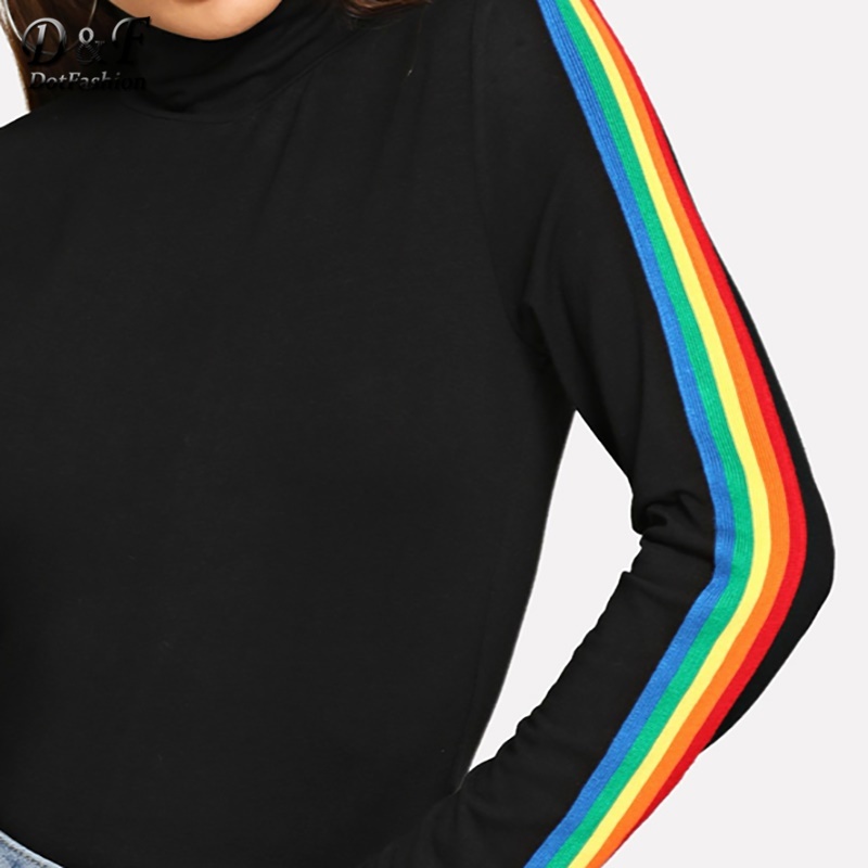 black high neck sweatshirt