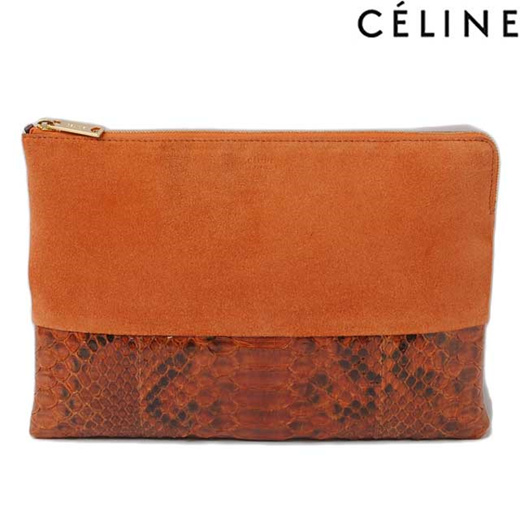 rust coloured clutch bag