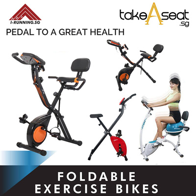 [S$149.00](▼63%)[Takeaseat]Foldable Stationary Exercise Bike ★ Home Gym ★ Indoor Bicycle Exercise ★ Cycle Indoor ★ Workout