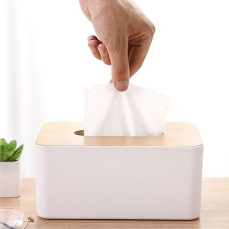 Qoo10 - Wood tissue case tissue cover napkin box hand towel tissue box ...