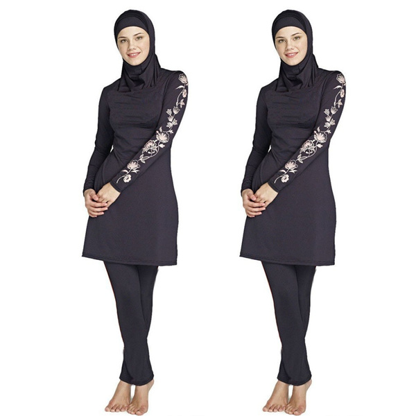 GSS Muslim Oversize Swimming Suit Long Sleeves Swimsuit Woman Swimwear Deals for only S$61.36 instead of S$61.36