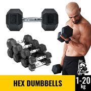 UltimateSup Hex Dumbbell Rubber Coated Hex Dumbbells With Comfortable Grip Dumbbell Bar 1-5kg