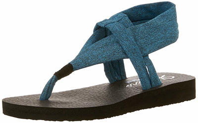 skechers slippers womens blue