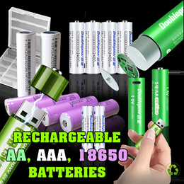 4 AA + 4 AAA 1000mAh 3000mAh 1.2V NI-MH BTY Rechargeable Battery + USB  Charger