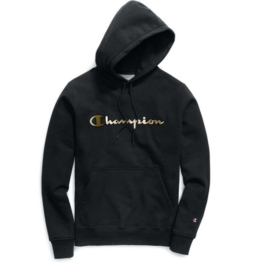 champion script hoodie gold