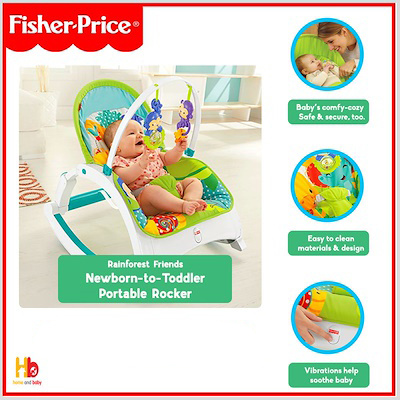 fisher price rainforest friends newborn to toddler portable rocker