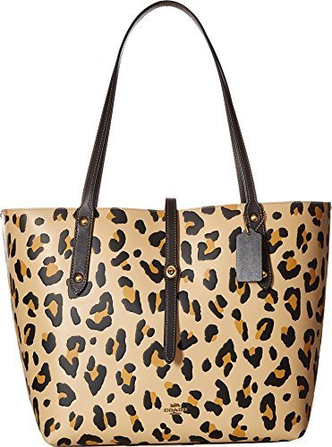 coach leopard market tote