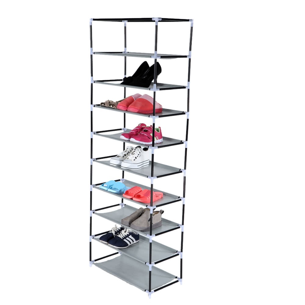 Qoo10 Multi Function Compositional 10 Tier 27 Pair Tower Shoe Rack Nonwoven Computer Game