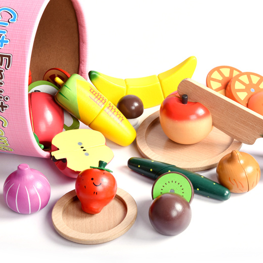 wooden cutting food toys