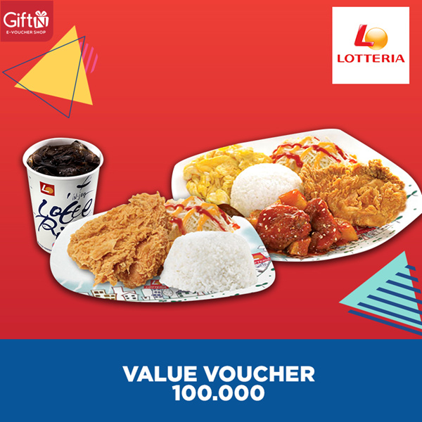 [FAST FOOD] Value Voucher 100K /Lotteria Deals for only Rp55.000 instead of Rp78.571