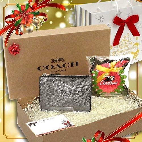 Qoo10 - Coach Coin Case Christmas Gift Set COACH Outlet Cross Grain  Metallic M... : Lingerie & Sleep...