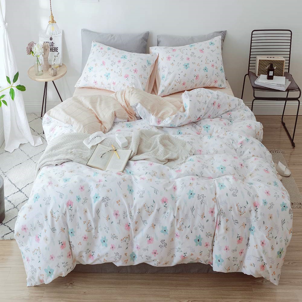 Qoo10 Highbuy Duvet Cover Queen Floral Bedding Sets Full Cotton