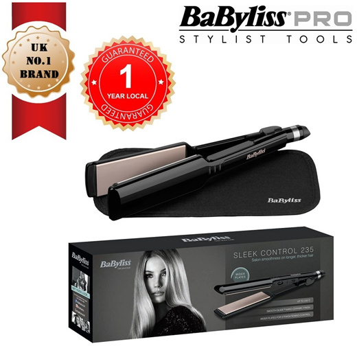 babyliss 2179u sleek control 235 wide straightener