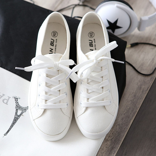 womens white canvas shoes lace up sneakers