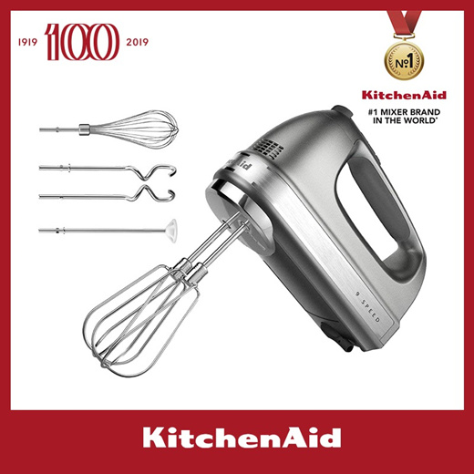 Qoo10 Kitchenaid 9 Speed Hand Mixer Metallic Silver 5khm9212bcu Kitchen Dining