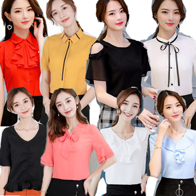 short sleeve professional blouses