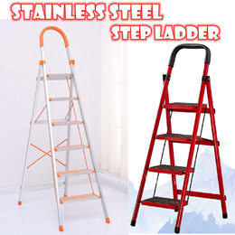 Durable Foldable Steps Ladder/  fitted anti-slip pad Compact and Light SG local stock