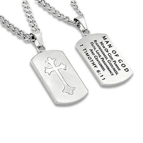 tag necklace silver