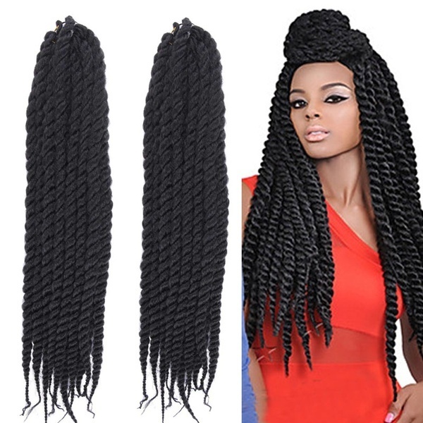 Qoo10 1pcs 140g Pack 24inch Folded Kanekalon Kinky Twist Hair