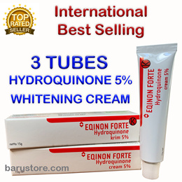 3 Tubes x Hydroquinone 5% Skin Bleaching Beauty Cream for Melasma and Hyperpigmentation Skincare