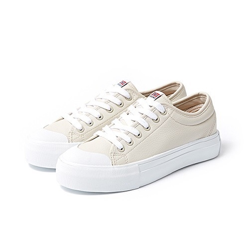 Leather Sneakers Beige for Unisex 