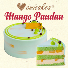 [Emicakes] Mango Pandan Cake - 500g | 15cm | 5-8pax