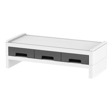 Qoo10 - Height-adjustable storage drawer type monitor stand _ monitor ...